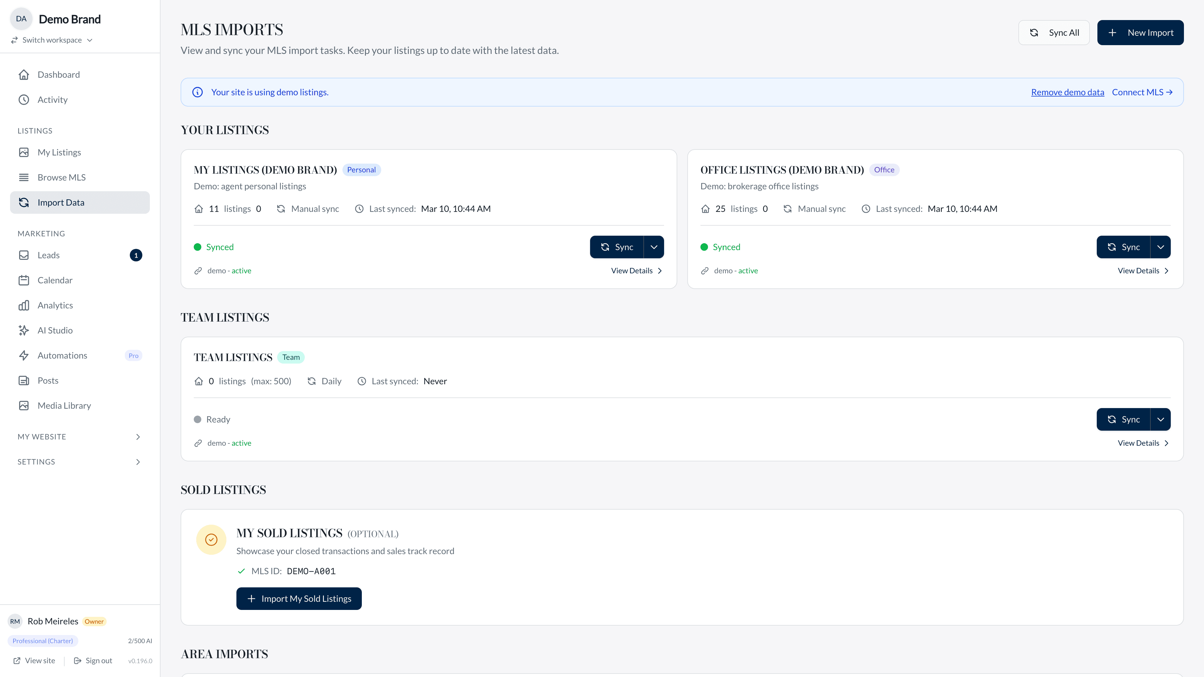 MLS Integration screenshot
